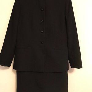 Women’s 2 Piece Black Kasper Suit (blazer & skirt)